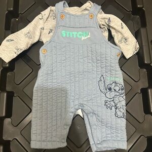 Stitch Blue Kids Overalls